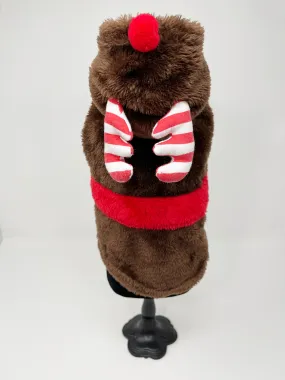 040  Reindeer Hood Fur Coverup Size M