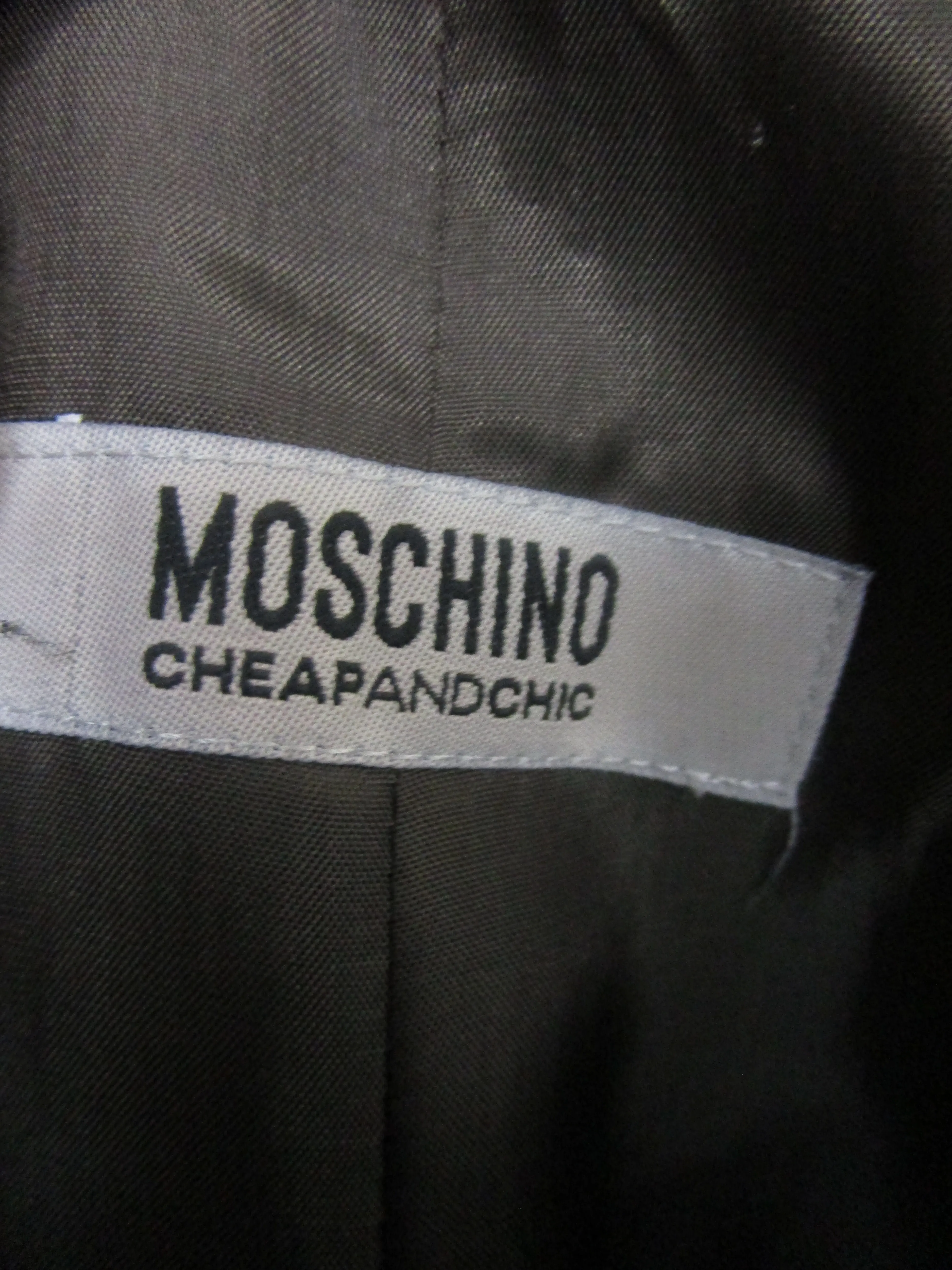 2000s Moschino Cheap & Chic Faux Fur Leopard Print Sheath Dress