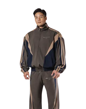 2Line Oversize Track Jacket - Brown