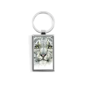 [465-KR] Snow Leopard Portrait Key Ring