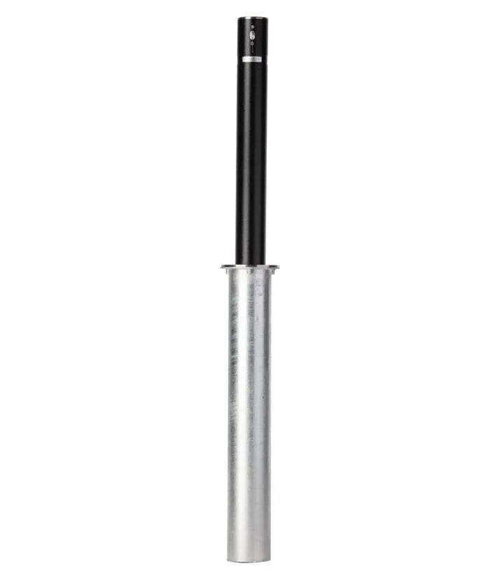 4" Manual Retractable Yellow Carbon Steel Bollard