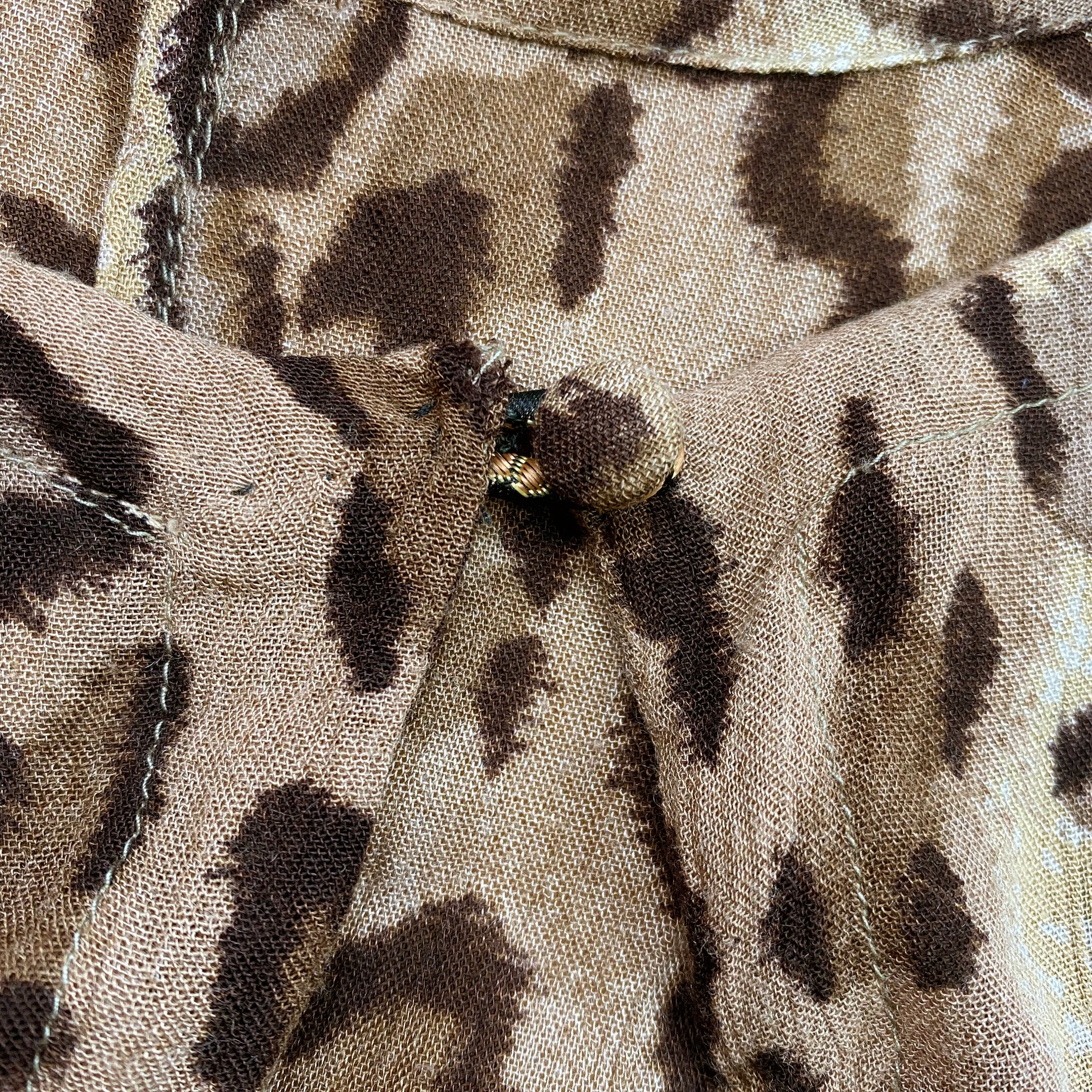 90s Grunge Leopard Print High-Low Mini Dress - One Size