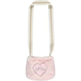 A DEE - Petunia Faux Fur Heart Bag - Pale Pink