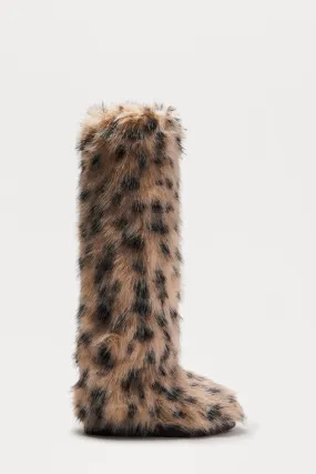 Arctic Faux Fur Boots - Leopard
