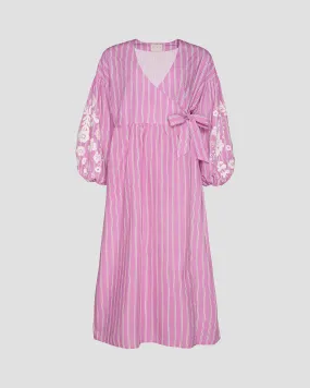 AUGUSTINE WRAP DRESS IN CYCLAMINE