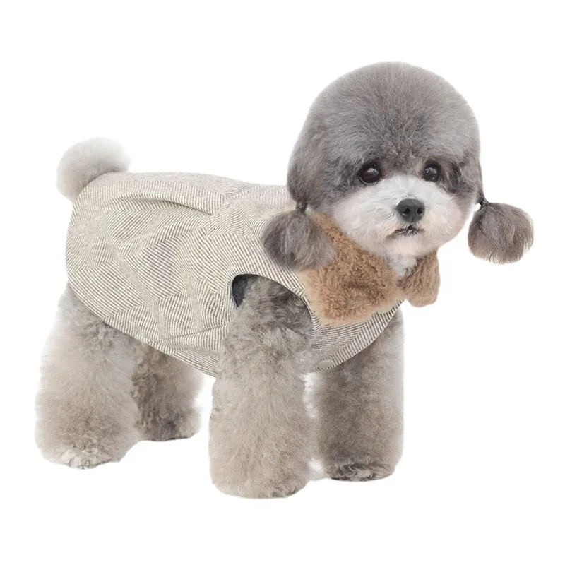 Autumn and Winter Pet Winter Clothing Cotton Coat Warm Cat Clothes