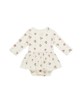 Autumn Floral Skirted Bodysuit