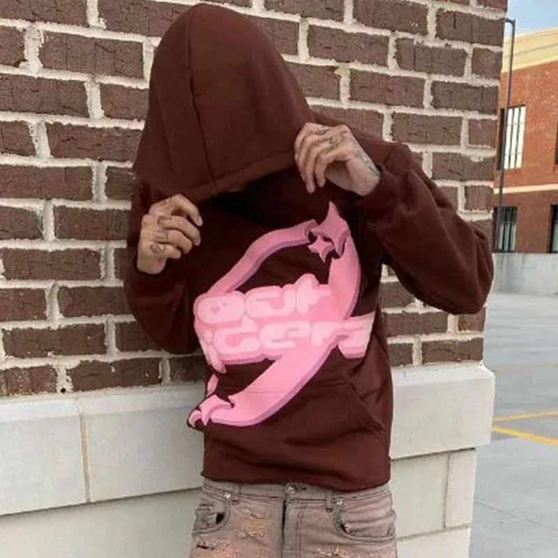 Back To School Joskaa New Star Letter Print Retro Oversized Hoodies Women Street Hip-hop Color Harajuku Casual Zipper Sweatshirt Pullover Y2K Clothes