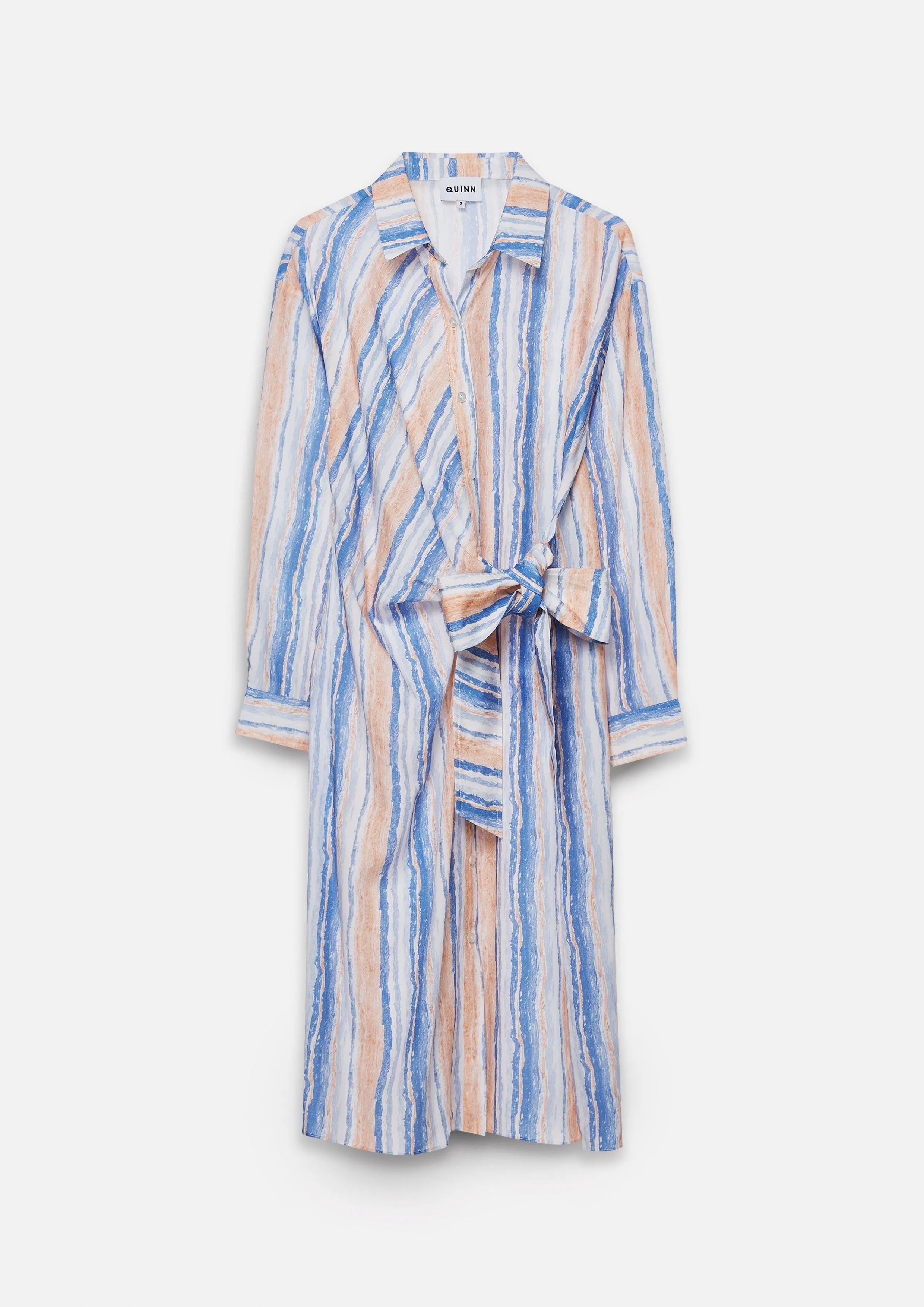 Beachside Oasis Stripe Wrap Dress