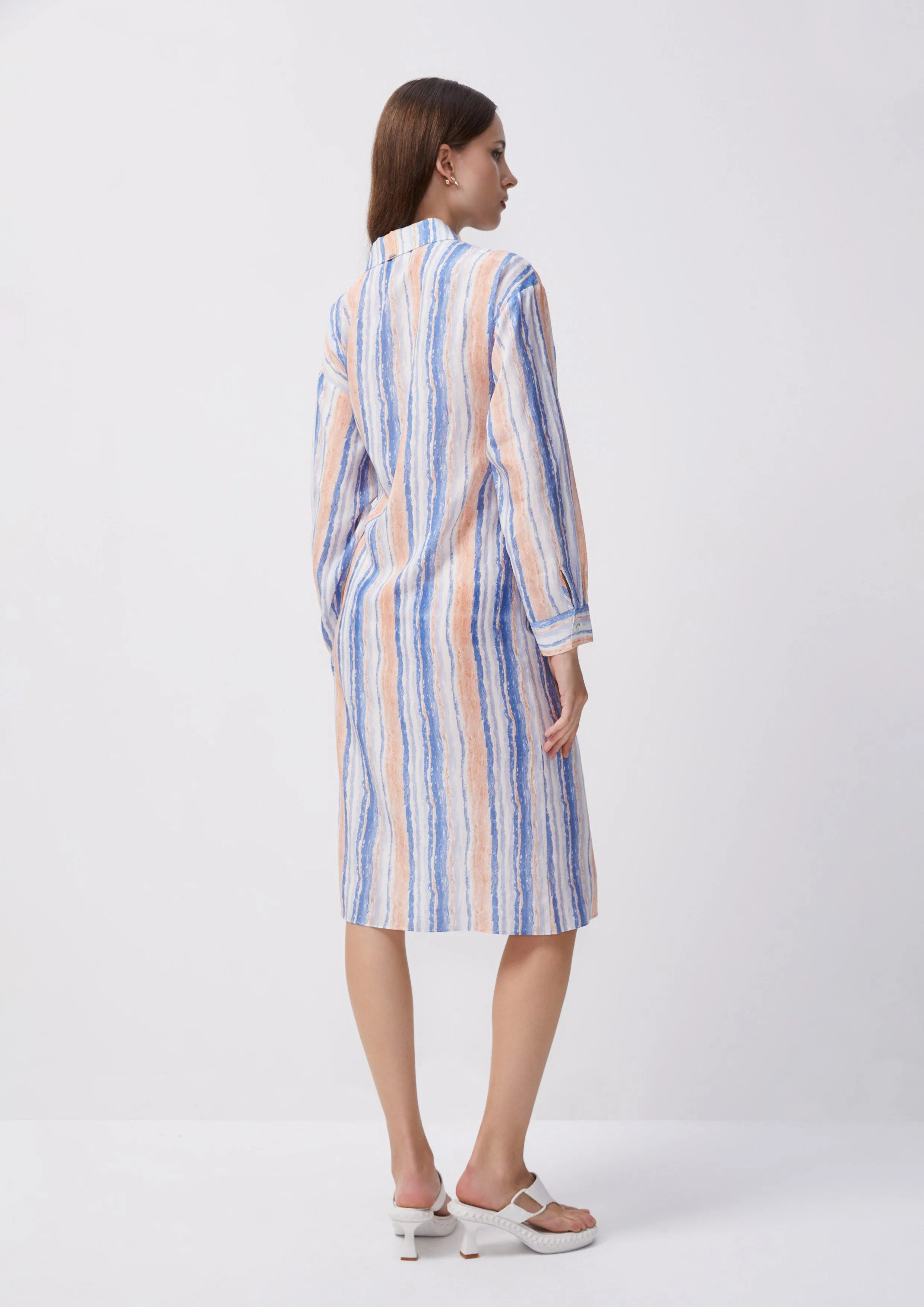 Beachside Oasis Stripe Wrap Dress