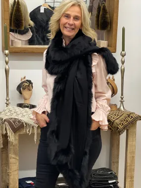 Black cashmere wrap