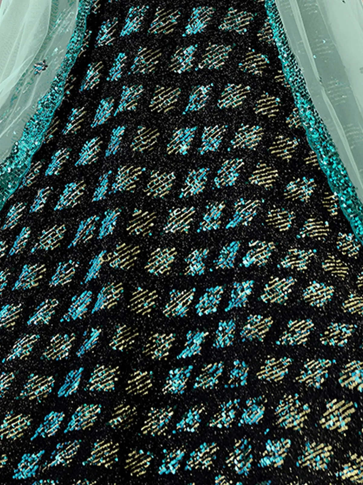 Black Elegant Semi Stitched Lehenga With Unstitched Blouse