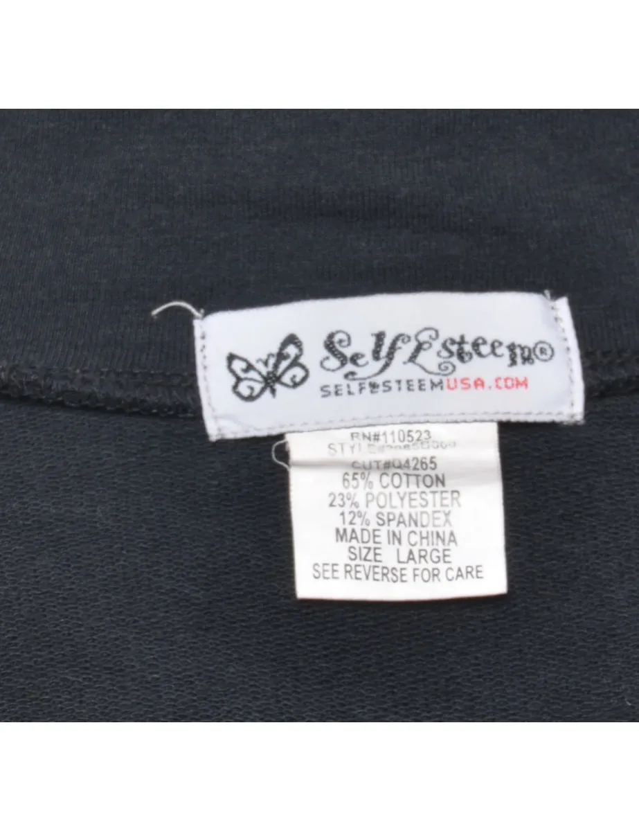 Black Track Top - L