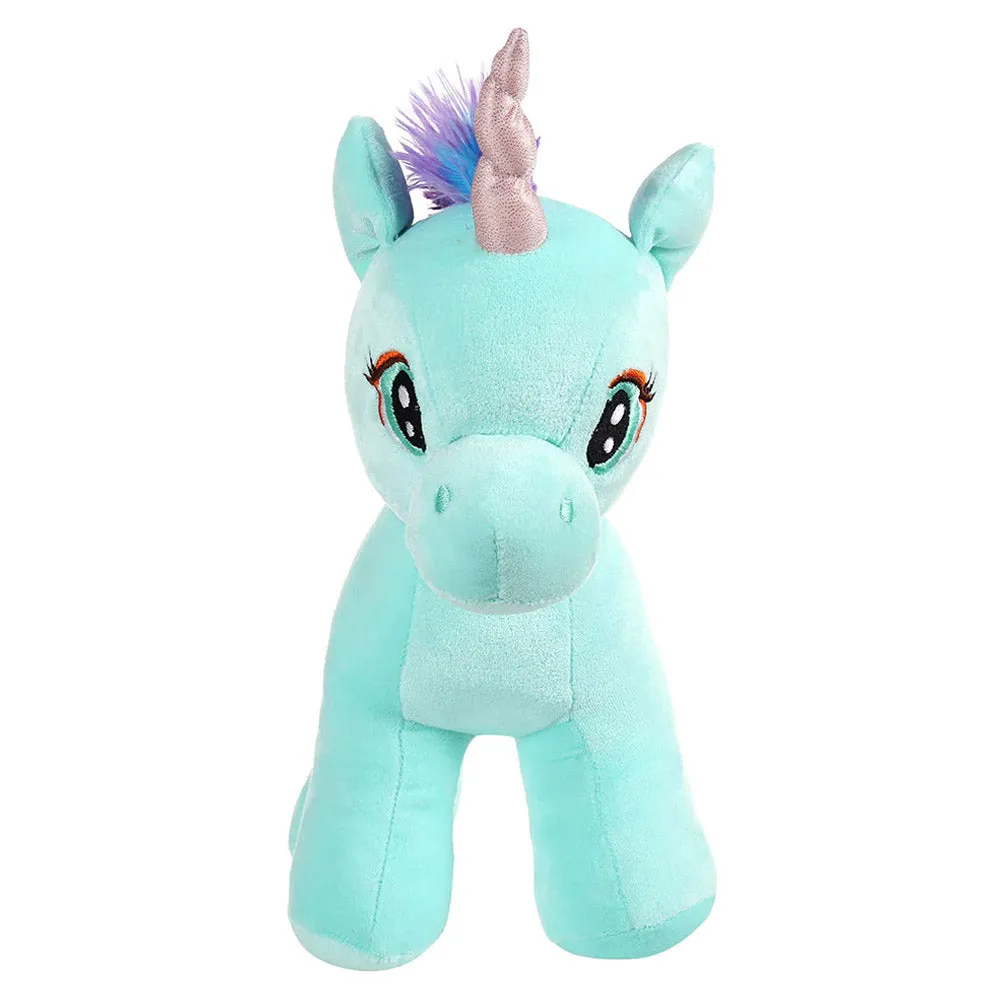 Blue Standing Unicorn With Glitter Horn Soft Toy