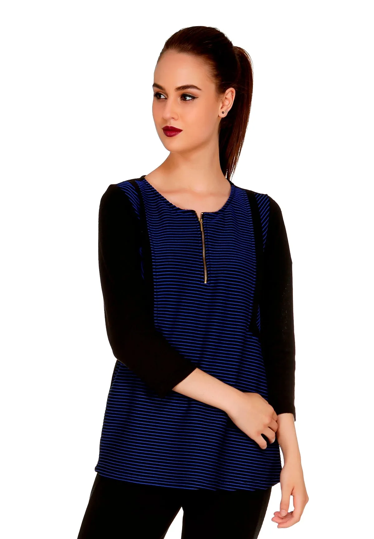 Blue Striped Top