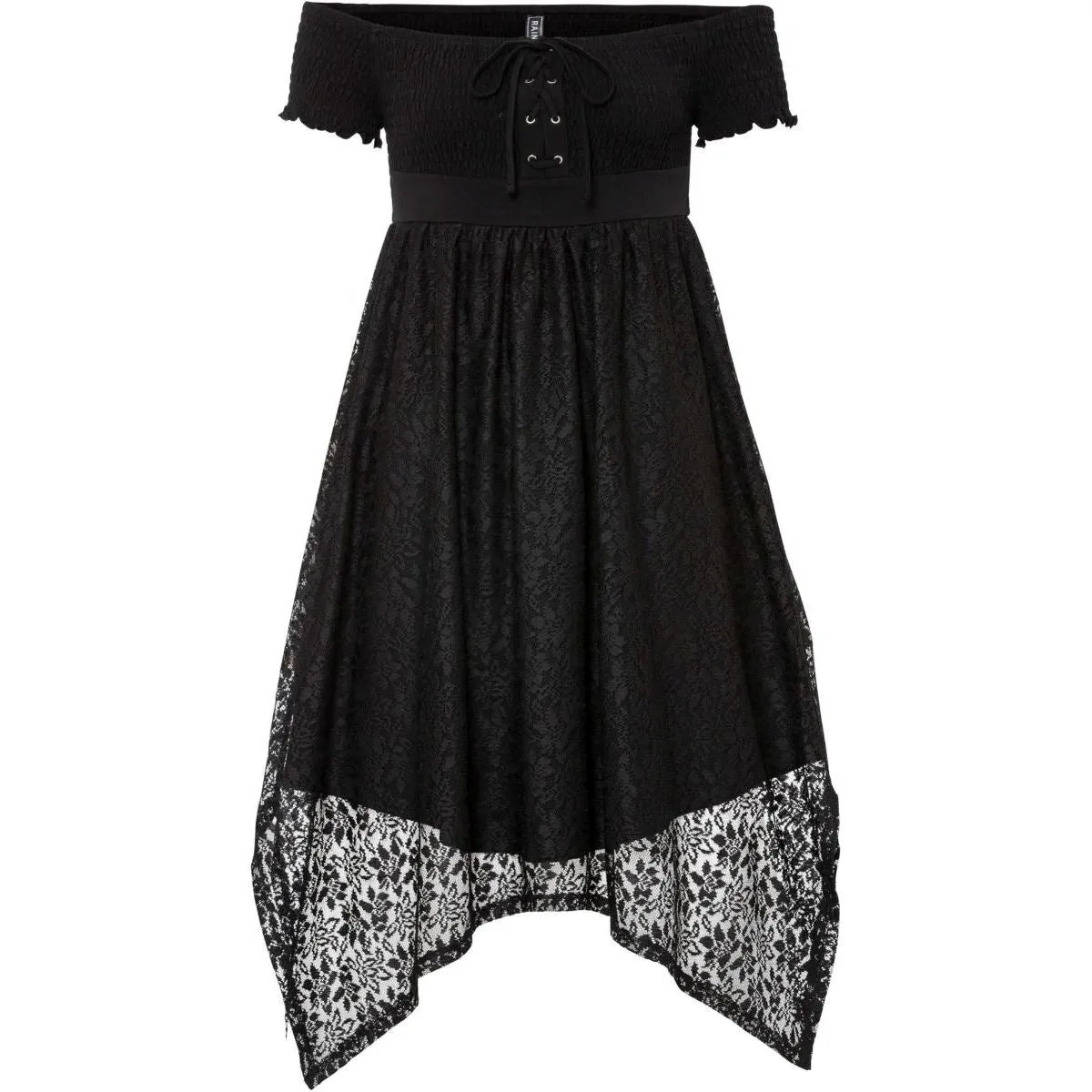 Bodyflirt Black Asymmetric Lace Dress