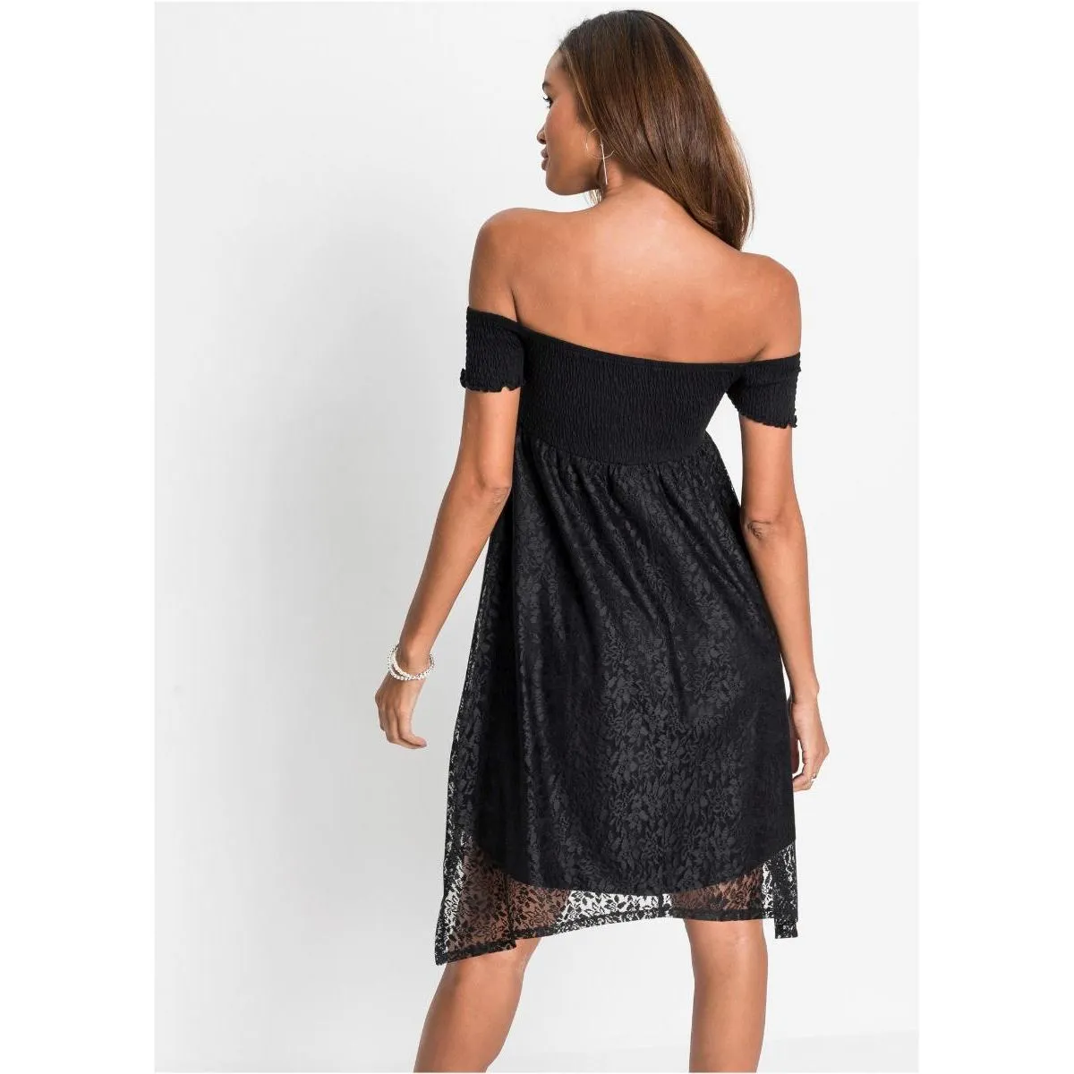 Bodyflirt Black Asymmetric Lace Dress