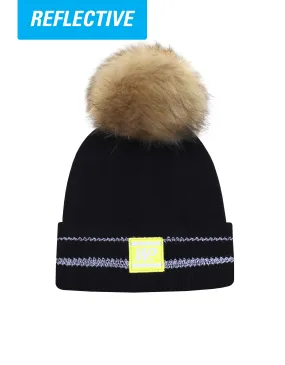 BOYS 2-6X KNIT TOQUE W. REFLECTIVE STRIPES