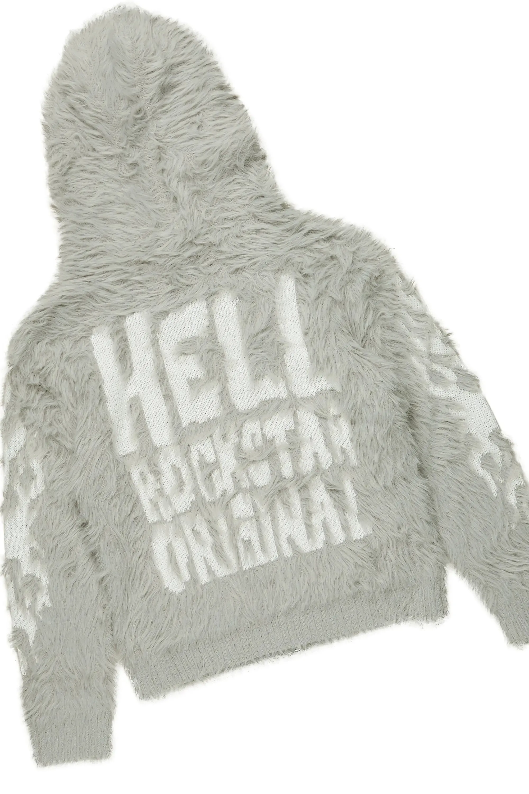 Boys Toshio Grey Stacked Flare Knitted Mohair Track Set
