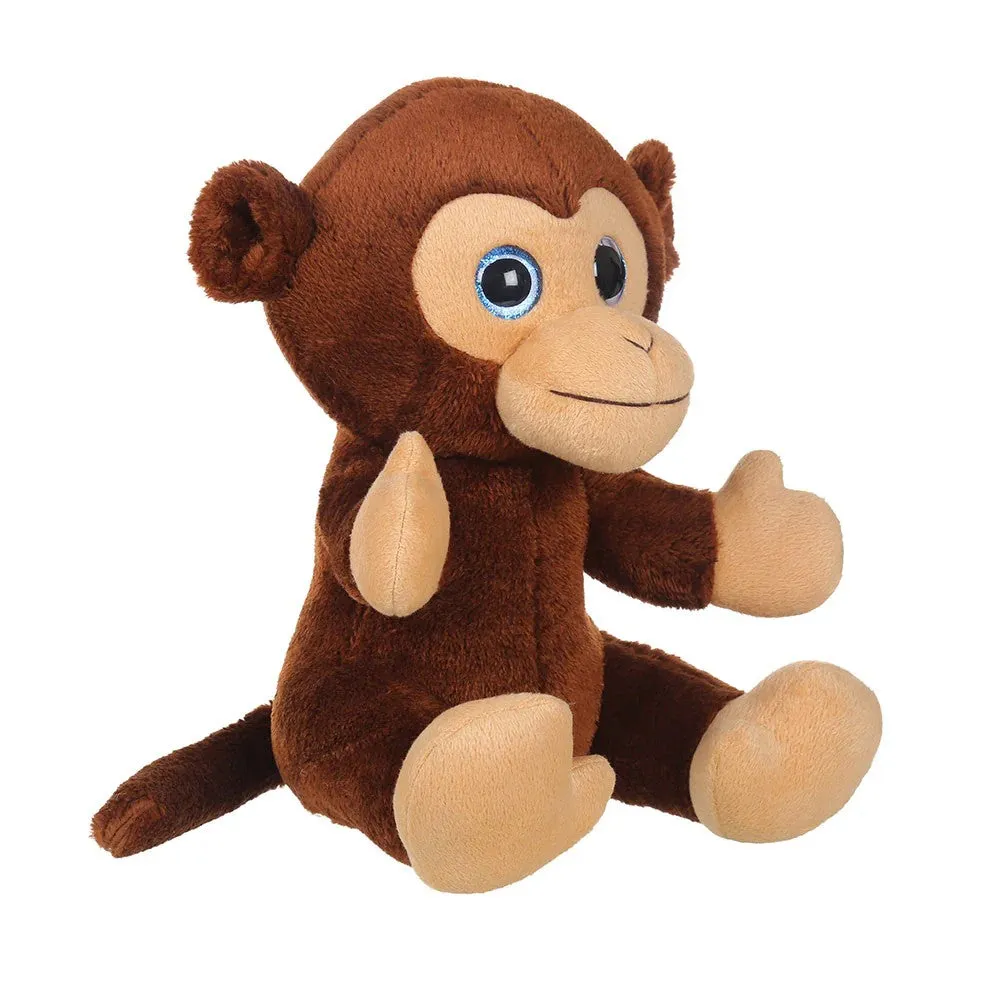 Brown Super Soft Glitter Eye Monkey