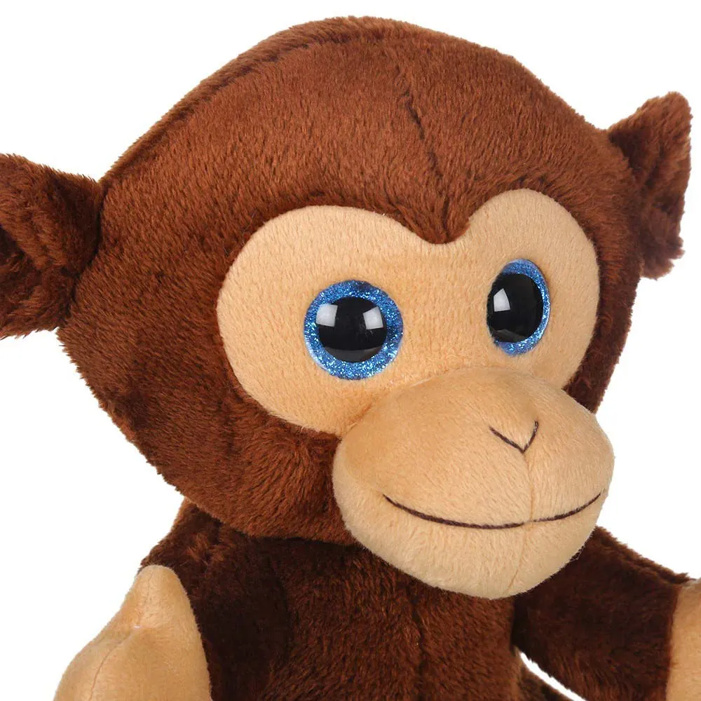 Brown Super Soft Glitter Eye Monkey