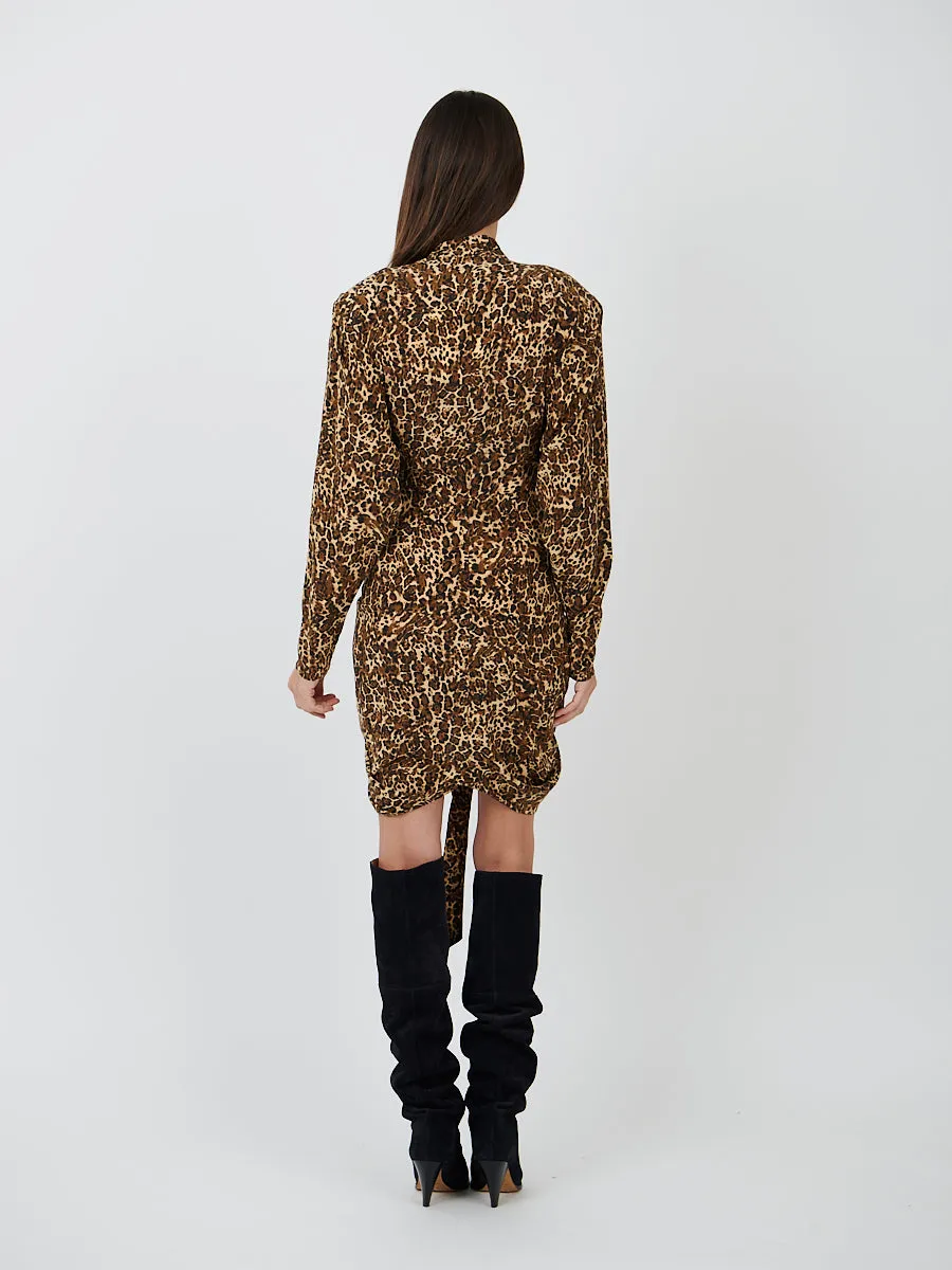 Cleora Dress in Leopard