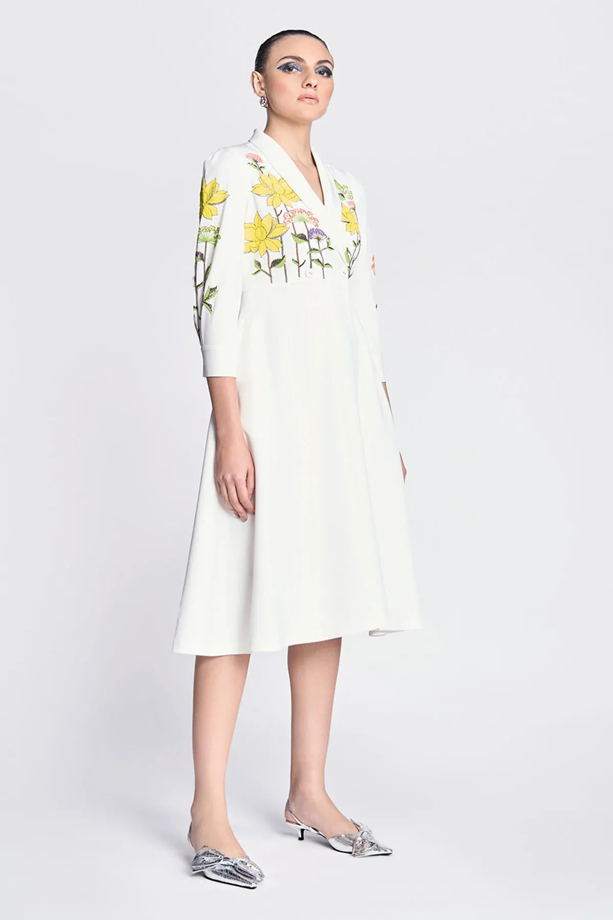 Colourful Lotus Wrap Dress