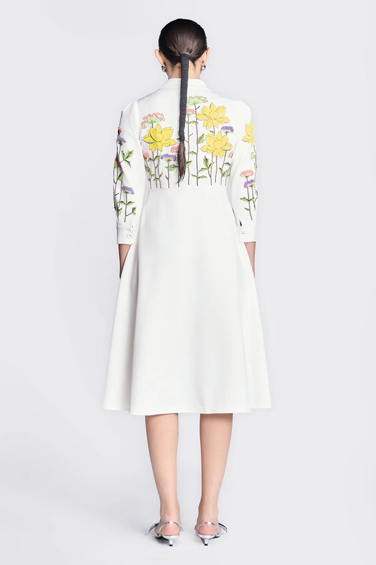Colourful Lotus Wrap Dress