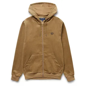 CORD HOODED TRACK JACKET
