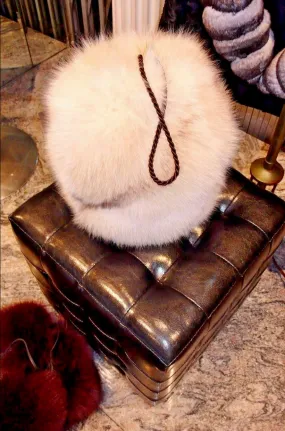 Custom Made FOX FUR MUFF Norwegian Blue Fox Fur