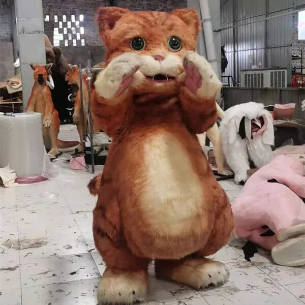Cute Orange Cat Fursuit By Mcsdino-DCCT001