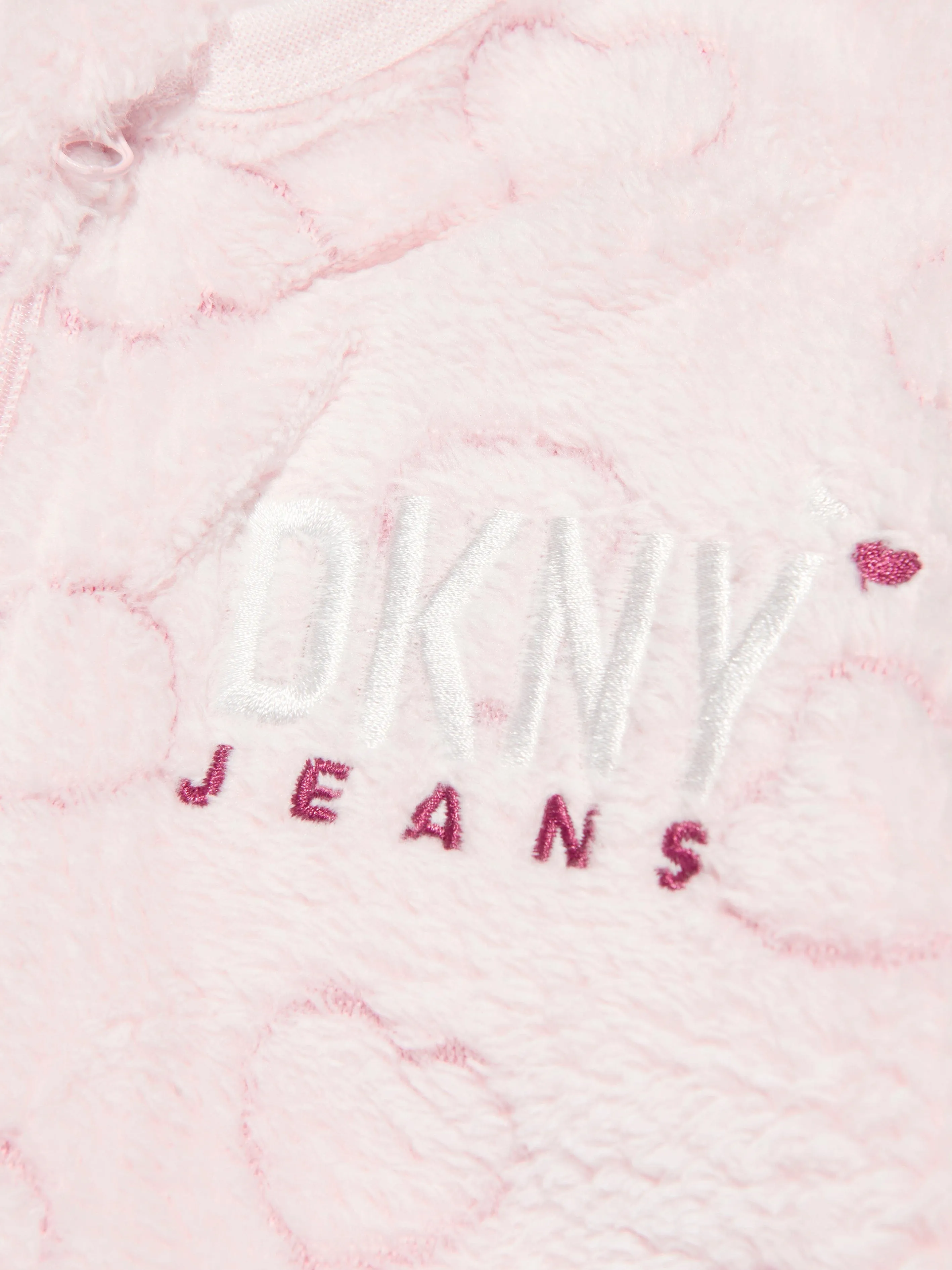 DKNY Baby Girls Fleece Onesie in Pink