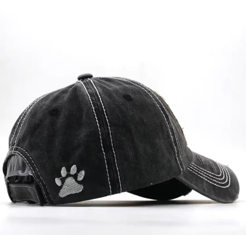 Dog vibes only hat- black
