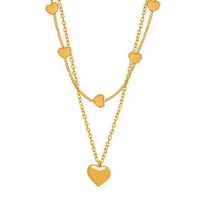 Double Layer Heart Necklace