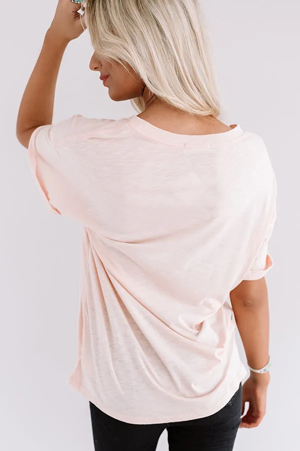 Dream On Dreamer Tee In Peach