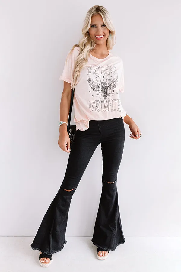 Dream On Dreamer Tee In Peach