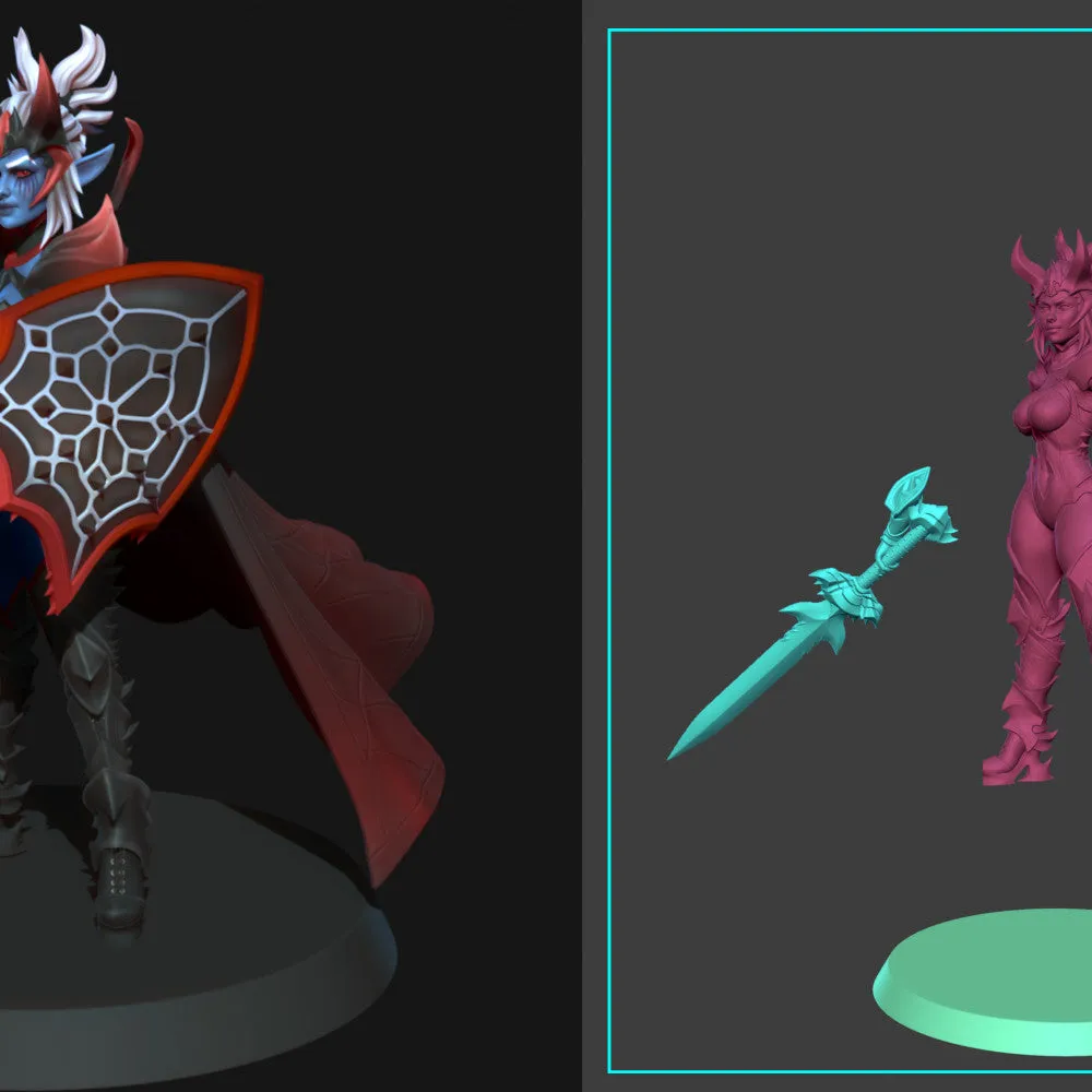 Drow Sorceress Elite Pose 1