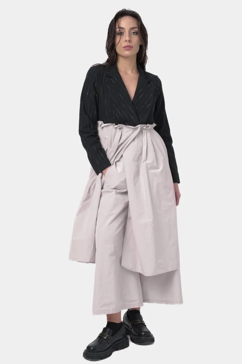 Dust Coat Pleated Dress