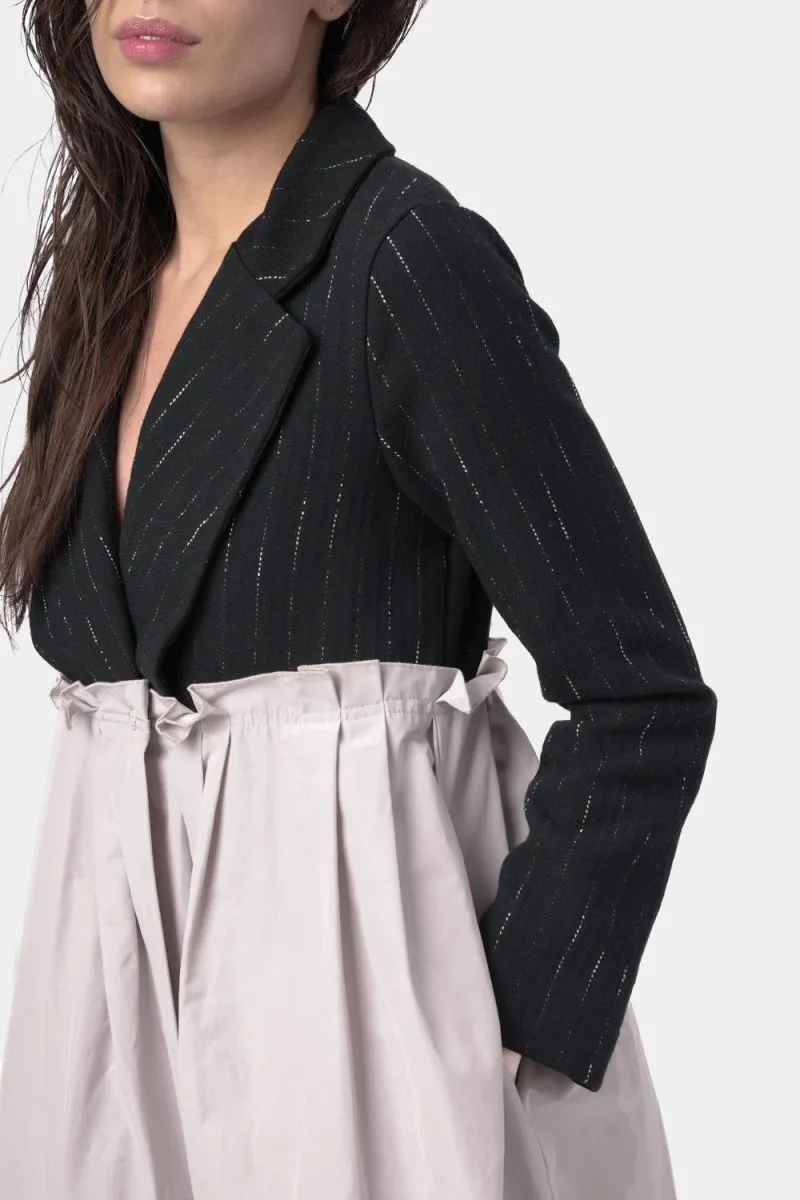Dust Coat Pleated Dress