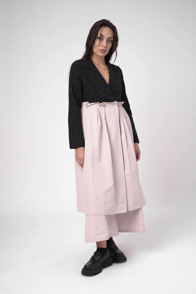 Dust Coat Pleated Dress