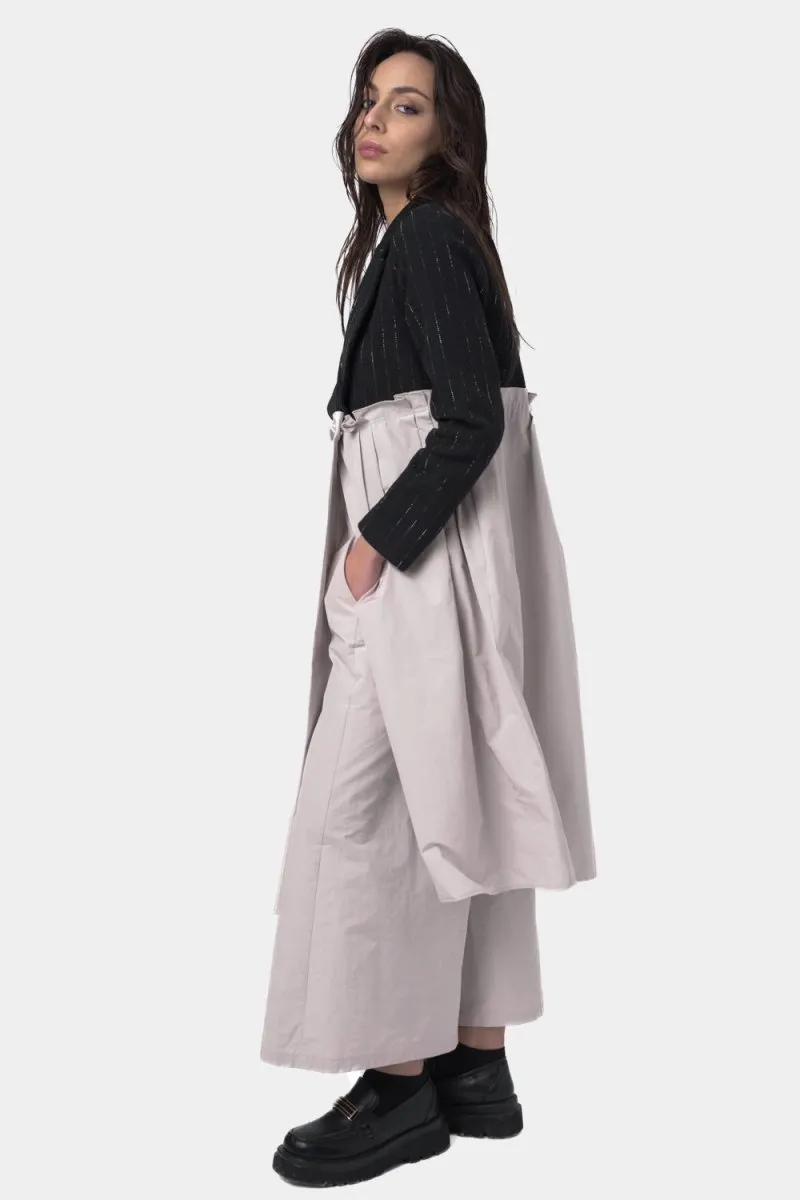 Dust Coat Pleated Dress