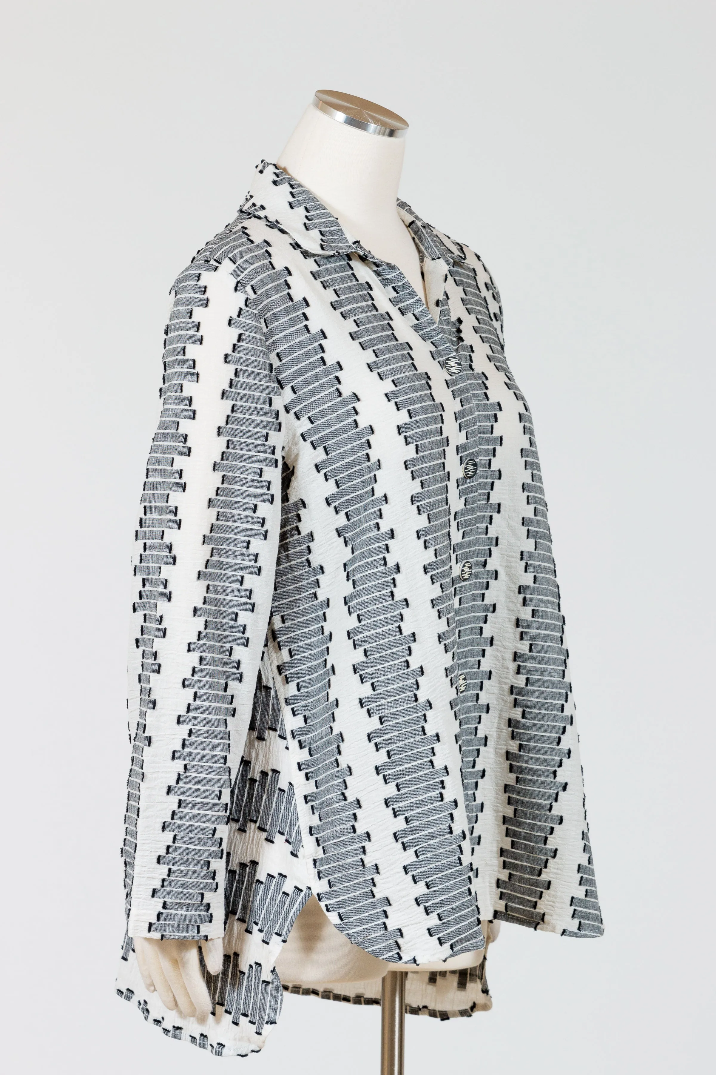 Embroidered Wrap Around Shirt