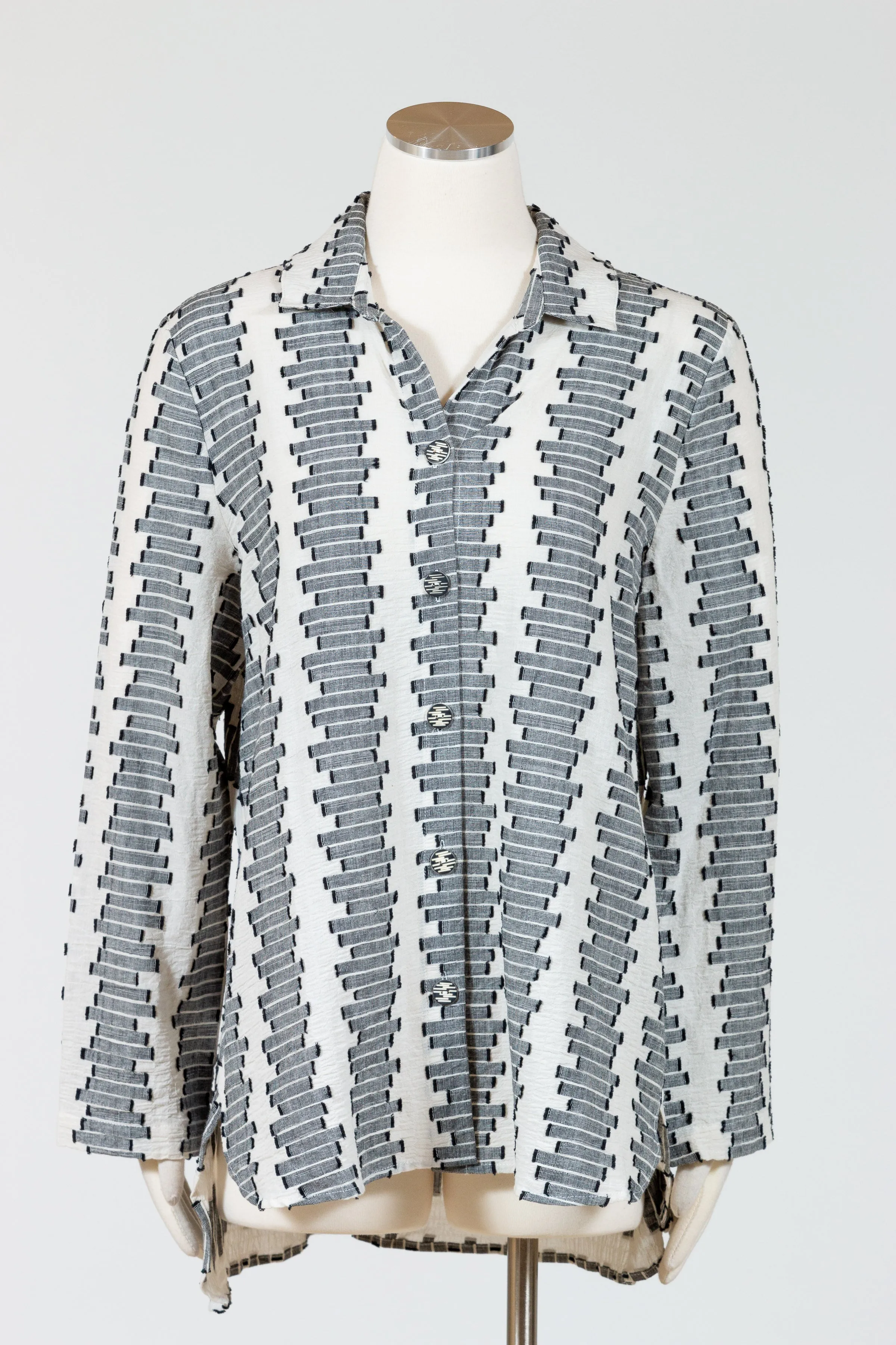 Embroidered Wrap Around Shirt