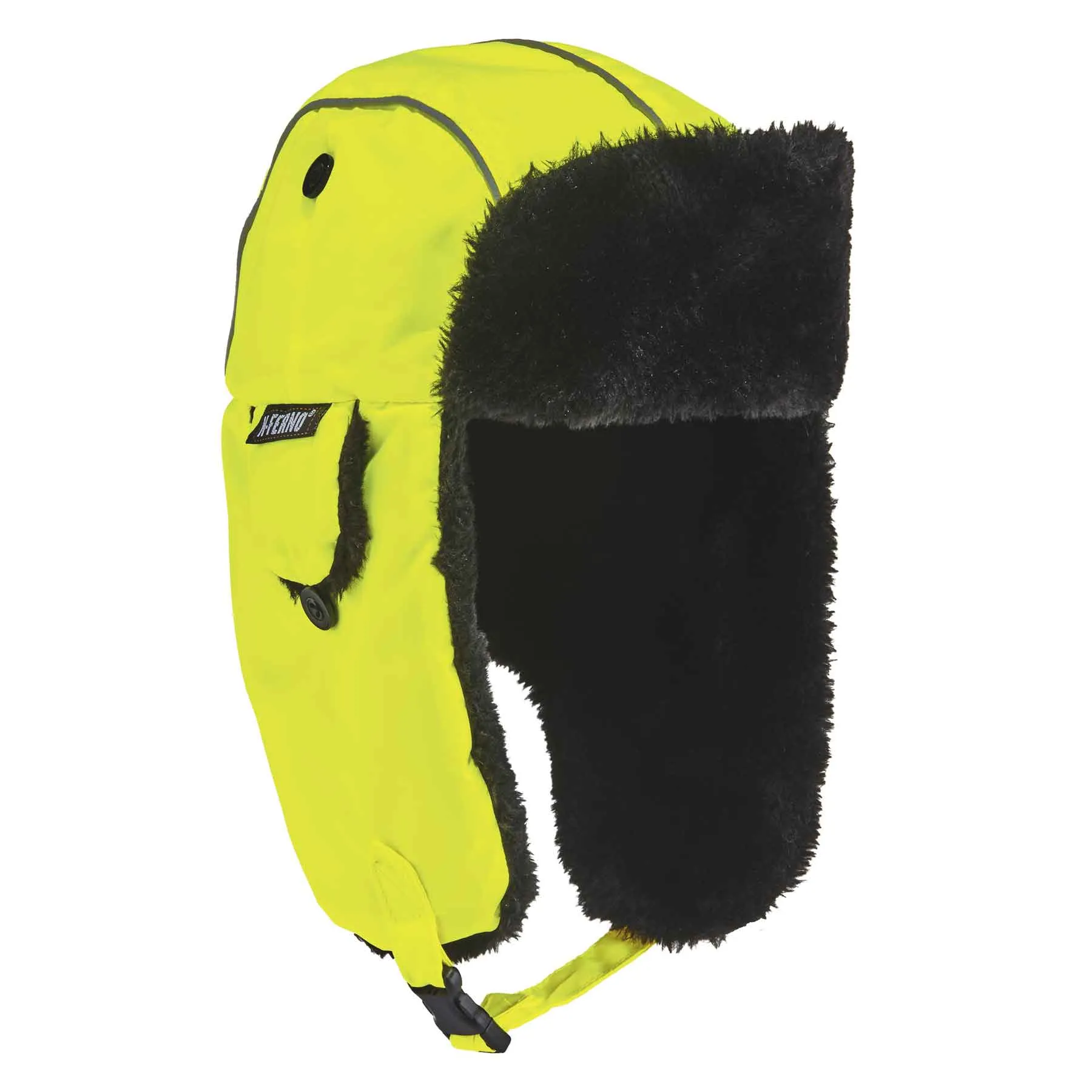 Ergodyne 16855 N-Ferno 6802 Classic Trapper Hat, Large/XL, Lime