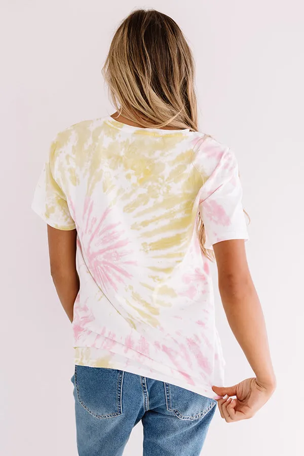 Feelin' Good Tie Dye Tee In Yellow