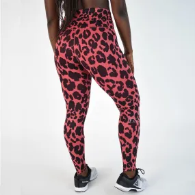 FLEO El Toro 25" Garnet Rose Leopard Leggings (Bounce)