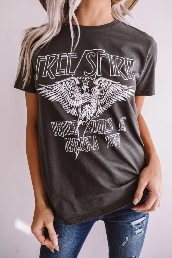 Free Spirit Shift Tee in Vintage Black