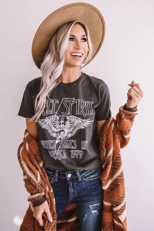 Free Spirit Shift Tee in Vintage Black