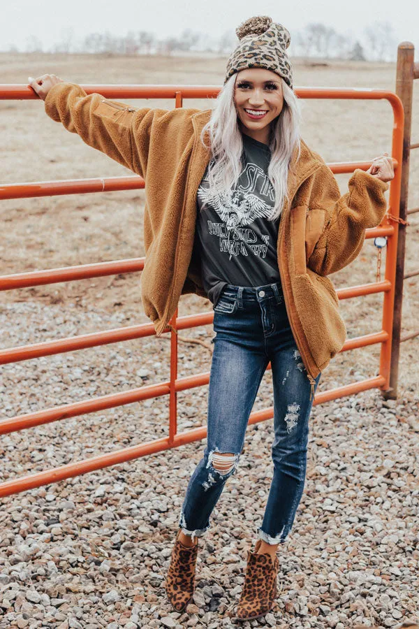Free Spirit Shift Tee in Vintage Black
