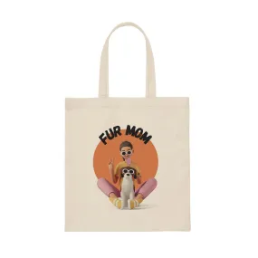 Fur Mom Dog POD Canvas Tote BagFur Mom Dog POD Canvas Tote Bag